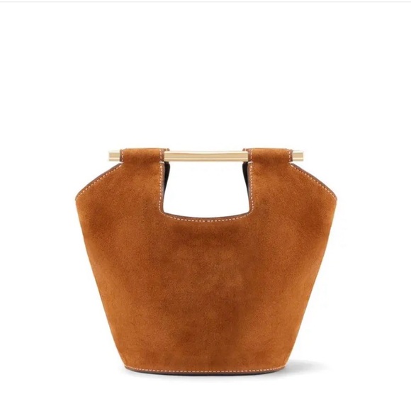 STAUD Mini Mar Tan Suede Crossbody Bag - Picture 3 of 14